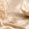Rose Gold Roselle Bloom Necklace
