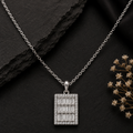 Silver Crystal Mosaic Necklace