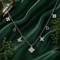 Silver Flutter Charm Necklace