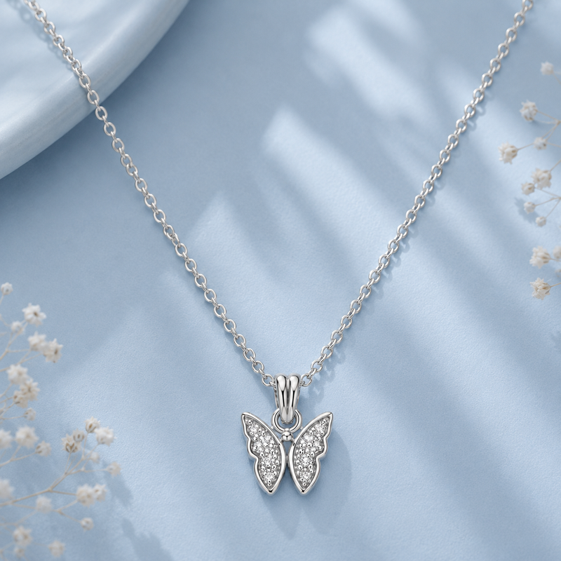 Silver Flutter Pendant