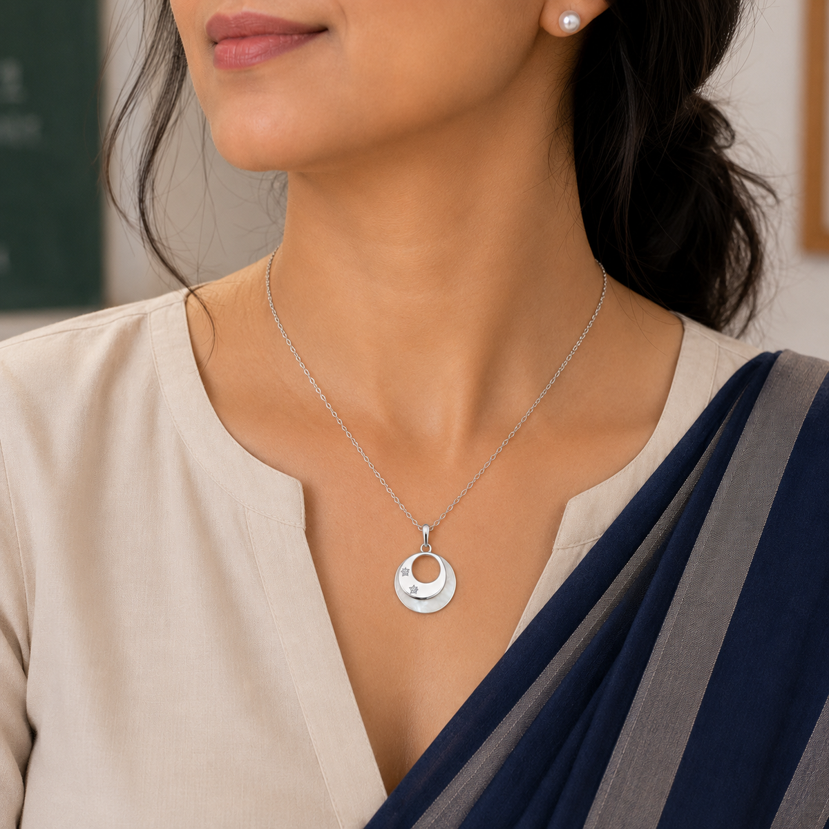 Silver Infinity Circle Pendant