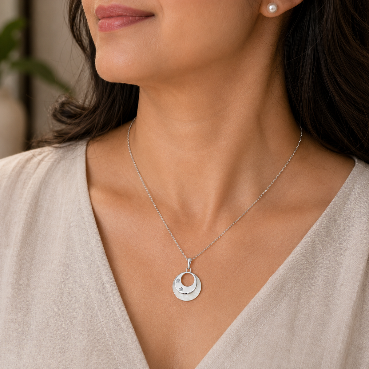 Silver Infinity Circle Pendant