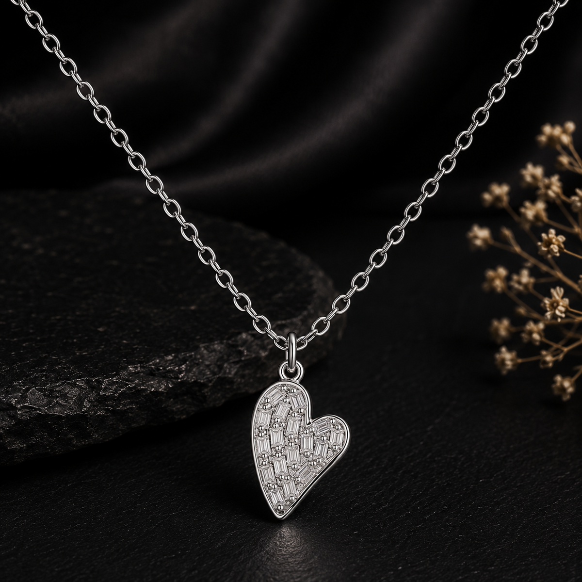 Silver Lumina Heart Pendant
