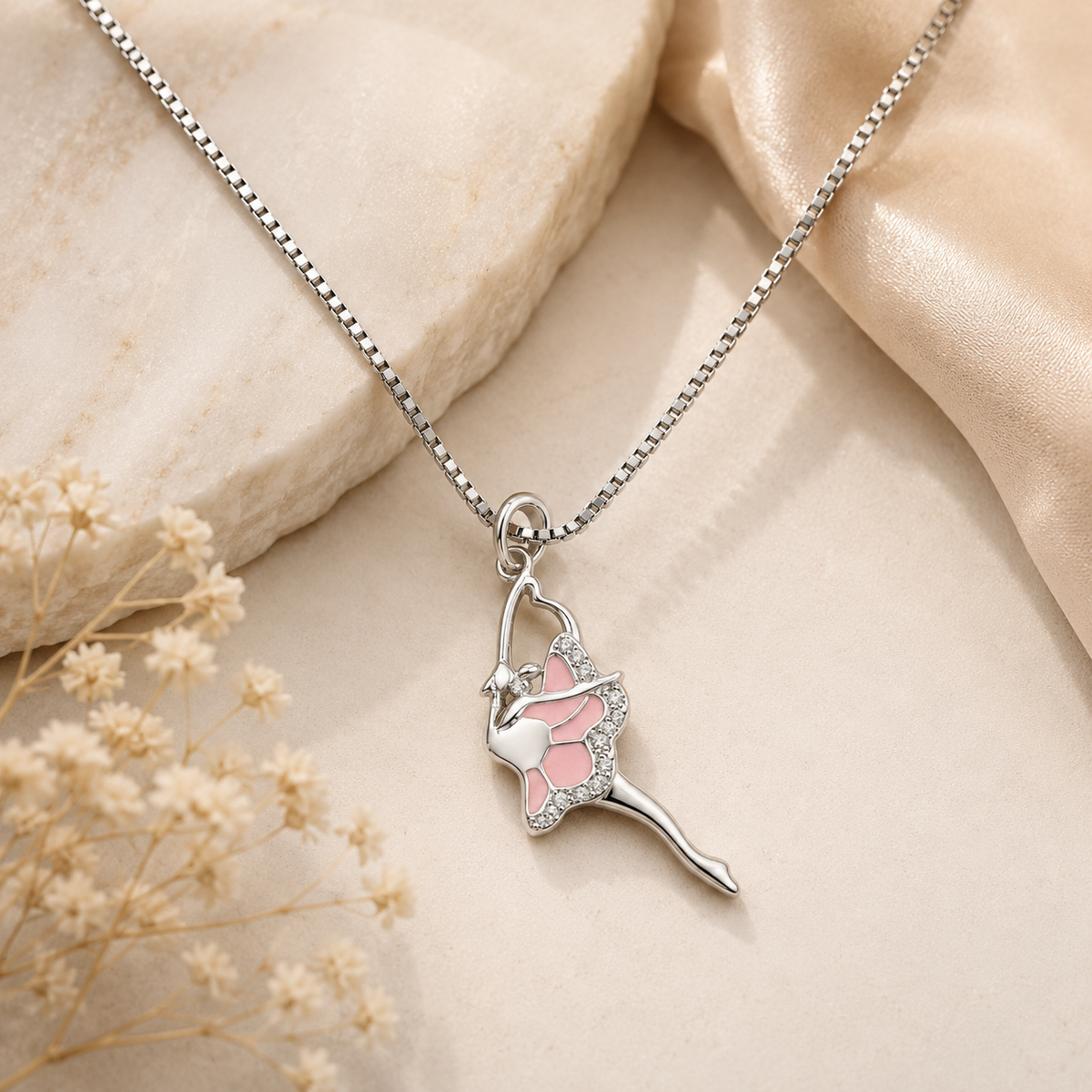 Silver Etoile Ballerina Pendant