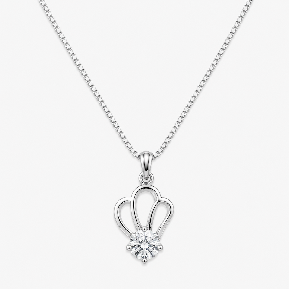 Silver Solitaire Pendant