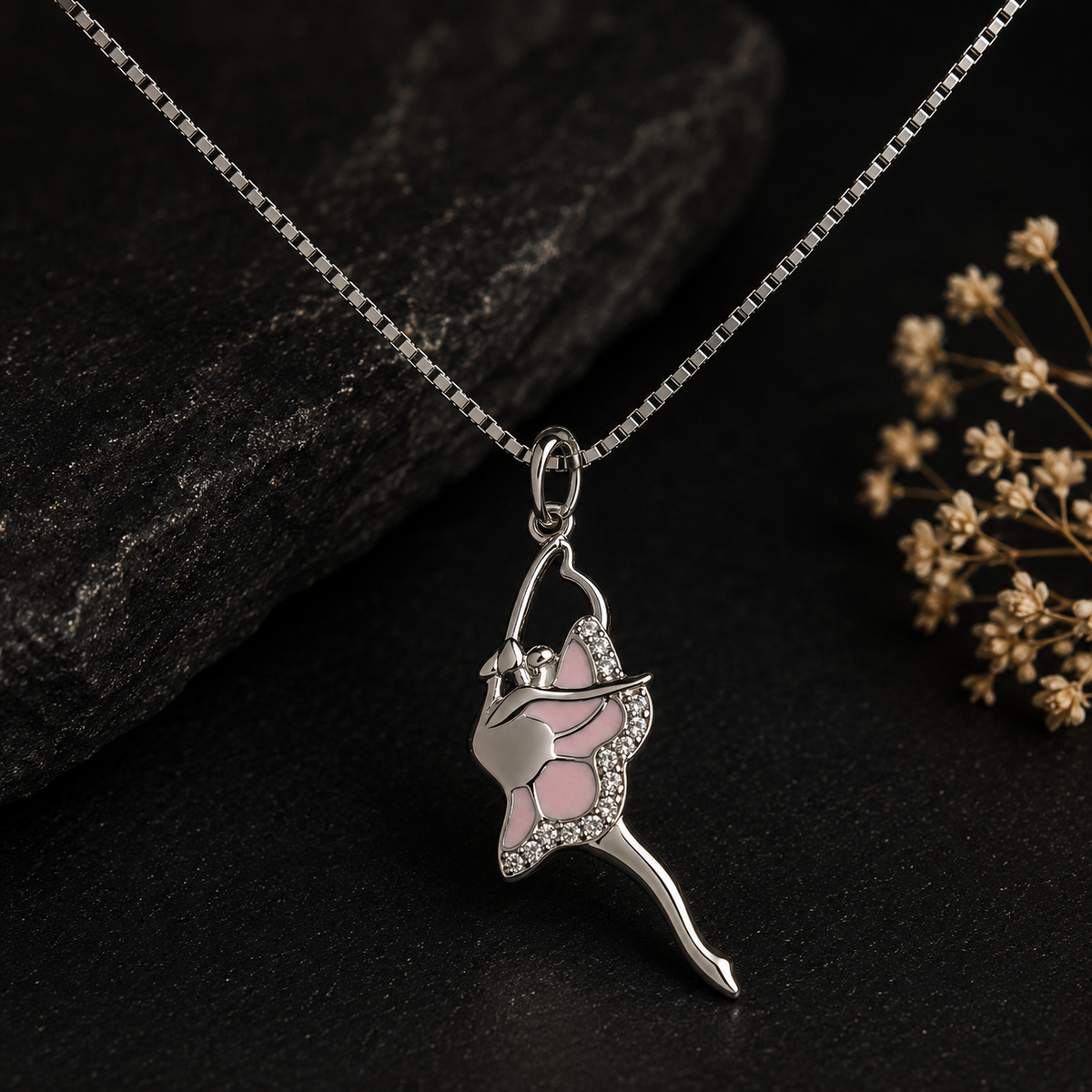 Silver Etoile Ballerina Pendant
