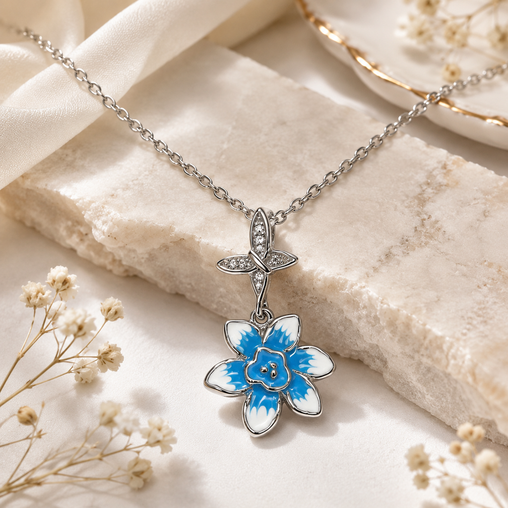 Silver Floral Bloom Pendant