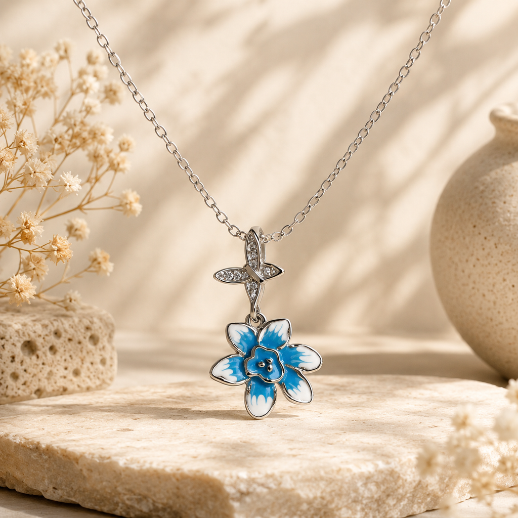 Silver Floral Bloom Pendant