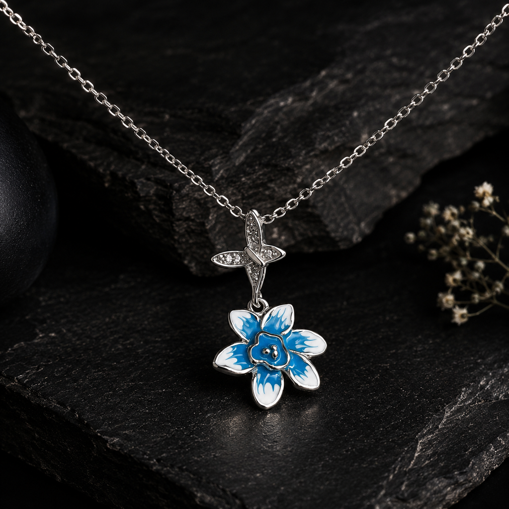 Silver Floral Bloom Pendant