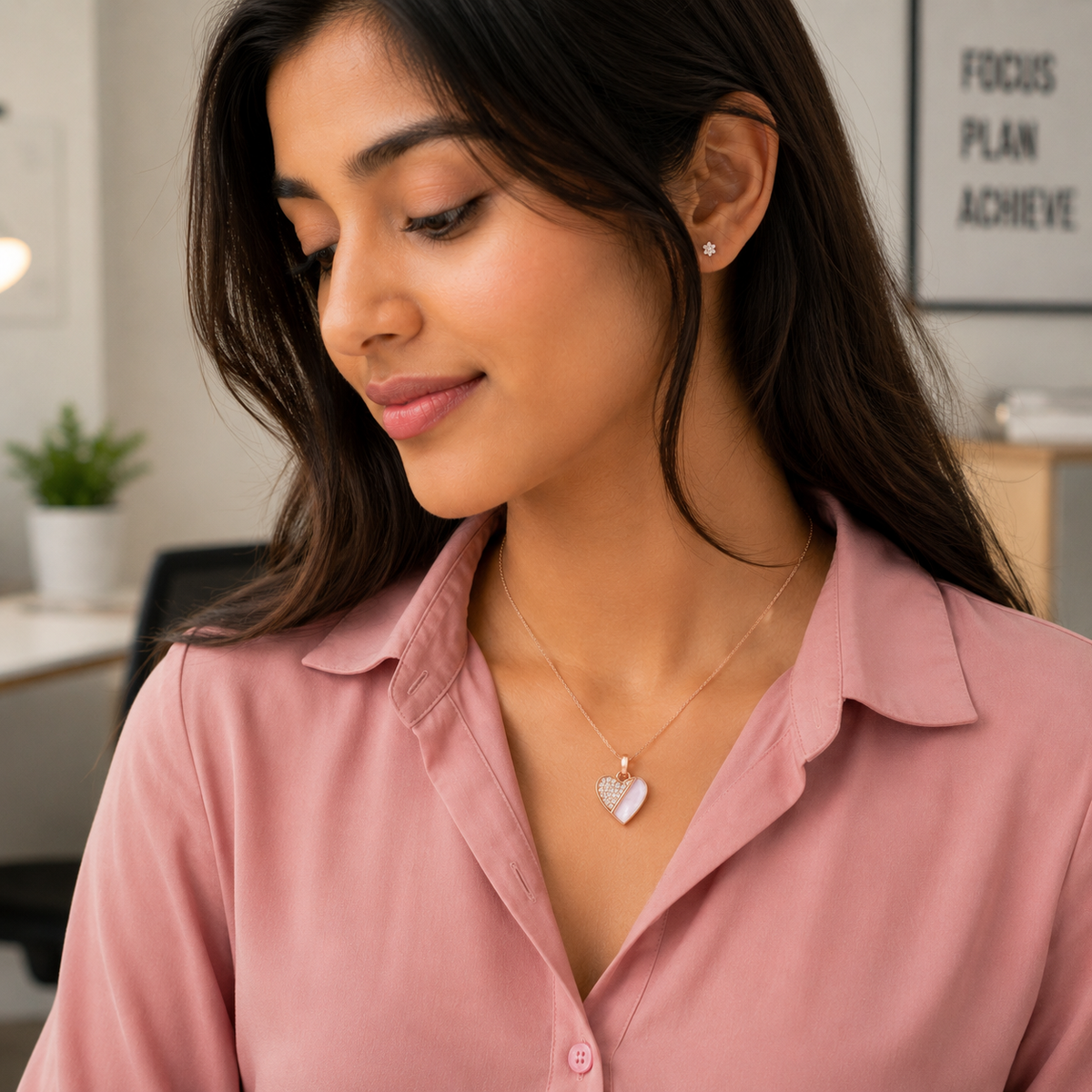 Rose Gold Grace heart