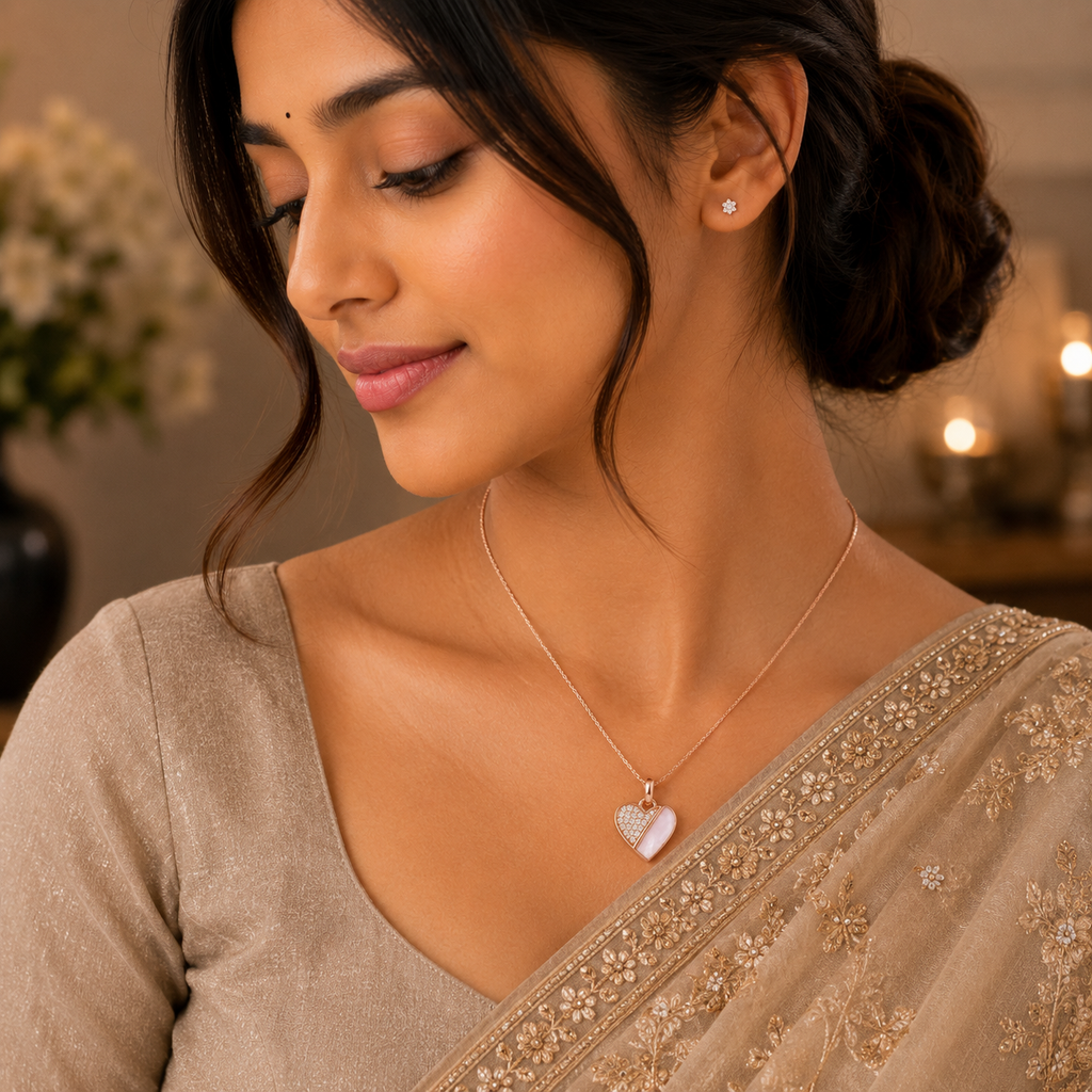 Rose Gold Grace heart