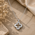 Silver Clover Luxe Pendant Necklace