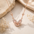Rose Gold Promise Bow Pendant